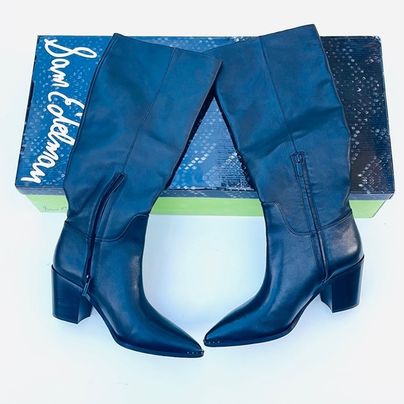 Sam Edelman Lindsey Black Leather Boots - Picture 7 of 7